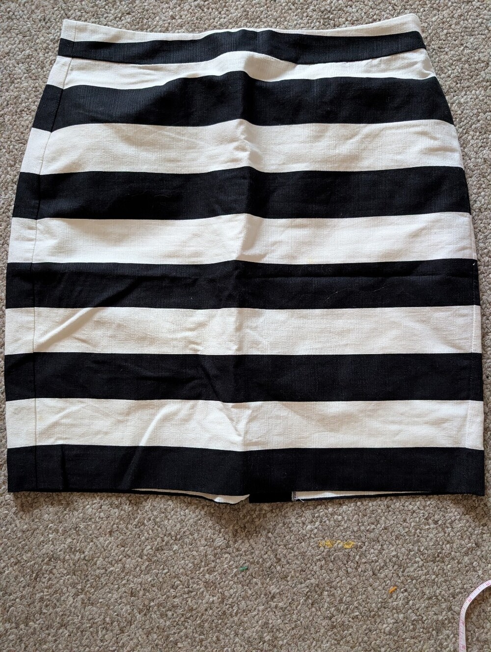 Banana Republic Black and White Horizontal Stripe Pencil Skirt
